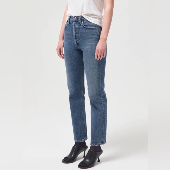 NWT AGolde 90’sPinch Waist High Rise Straight Size 24 - Picture 5 of 17